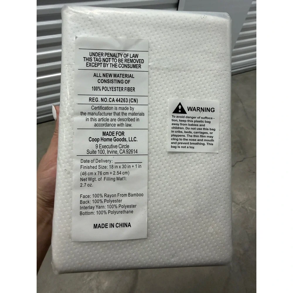Coop Sleep Goods Ultra-Tech Crescent Pillow Protector Queen White NWT DIRTY